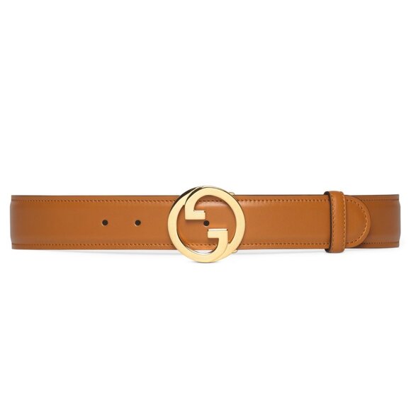 Gucci Women’s Ciny Lux Calfskin W30mm Belt Blondie Cognac 120cm 690557 - Picture 1 of 11